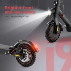 IScooter i9 Pro Folding Electric Scooter 8.5 Inch Honeycomb Tire 350W Motor 7.5Ah Battery 30km/h Max Speed Black -Sports Shop iScooter i9 Pro Electric Scooter 7 5Ah Battery 350W Motor 507640 3