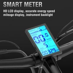 JANOBIKE E20 Fat Tire Electric Folding Mountain Bike 1000W Brushless Motor Aluminum Alloy Frame 7 Speed Gears 40km/h Removable Panasonic 48V 12.8Ah Battery up to 50km Range 20" x 4.0 Snow Tire XOD Hydraulic Brake Smart Meter - Black -Sports Shop janobike e20 folding electric mountain bike 1000w motor black 353f7c 1652953863414