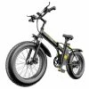 JANOBIKE E20 Fat Tire Electric Folding Mountain Bike 1000W Brushless Motor Aluminum Alloy Frame 7 Speed Gears 40km/h Removable Panasonic 48V 12.8Ah Battery up to 50km Range 20" x 4.0 Snow Tire XOD Hydraulic Brake Smart Meter - Black -Sports Shop janobike e20 folding electric mountain bike 1000w motor black 73515d 1656135199658