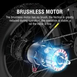 JANOBIKE H26 Electric Bicycle 48V 1000W Motor 12.8Ah Battery 26 Inch Fat Tire Snow, Mountain, City Bike - Black -Sports Shop janobike h26 electric bicycle 48v 1000w motor 12 8ah battery black 14bf98 1653706514800