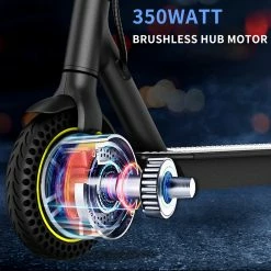 HappyRun HR365 MAX Folding Electric Scooter 10 inch Honeycomb Tire 10.4Ah Battery 350W Brushless Motor 25km/h Max Speed up to 35KM Range Electronic + Disc Brake - Black -Sports Shop janobike t10 folding electric scooter 23ah 1000w x2 motor black 1629949300232 1
