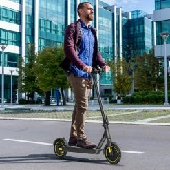 HappyRun HR365 MAX Folding Electric Scooter 10 inch Honeycomb Tire 10.4Ah Battery 350W Brushless Motor 25km/h Max Speed up to 35KM Range Electronic + Disc Brake - Black -Sports Shop janobike t10 folding electric scooter 23ah 1000w x2 motor black 1629949300247