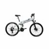 KAISDA K1 26 inch Folding Electric Moped Folding Bike Mountain Bicycle 500W Motor SHIMANO 7-Speeds Derailleur LCD Display 10.4Ah Battery Max Speed 30km/h Aluminum alloy Frame - White