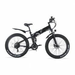 KAISDA K3 26*4.0 inch Fat Tire Off-road Folding Electric Moped Folding Bike Mountain Bicycle 500W Motor SHIMANO 7-Speeds Derailleur LCD Display 10Ah Battery Max Speed 32km/h Aluminum alloy Frame - Black