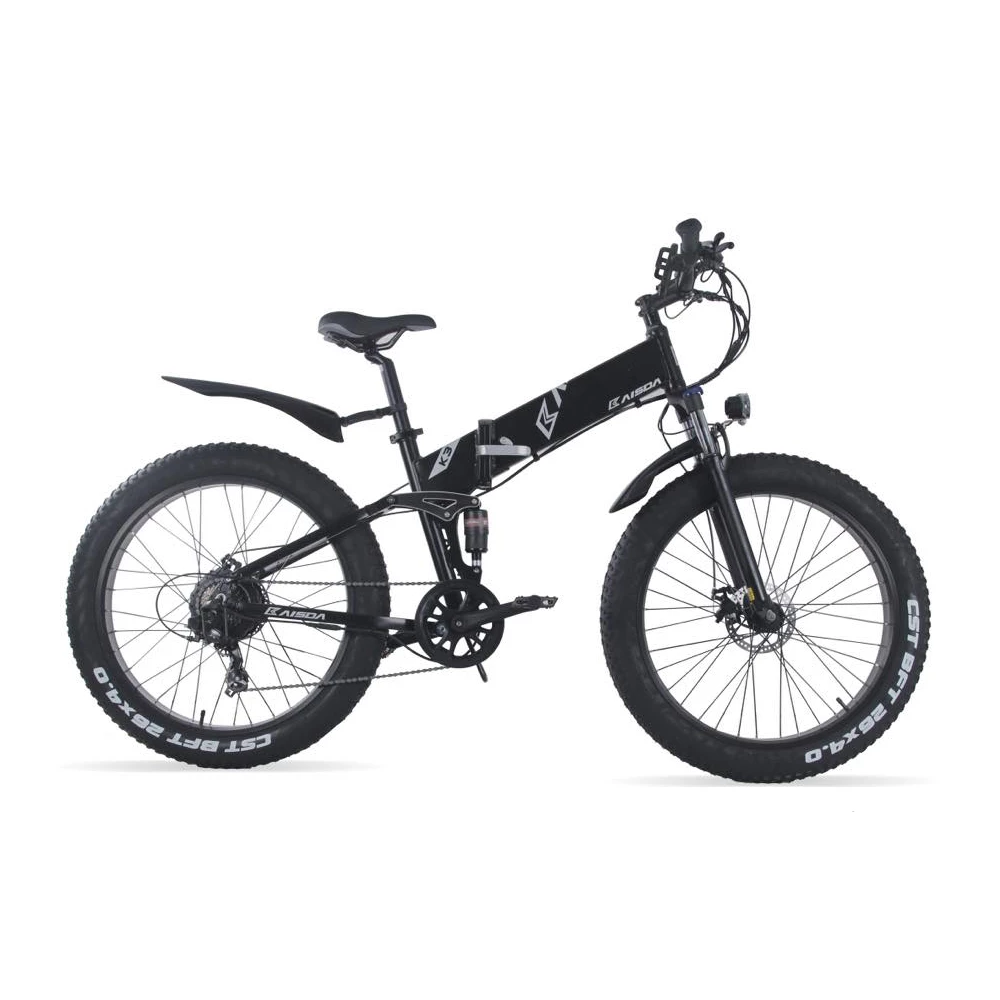 KAISDA K3 26*4.0 inch Fat Tire Off-road Folding Electric Moped Folding Bike Mountain Bicycle 500W Motor SHIMANO 7-Speeds Derailleur LCD Display 10Ah Battery Max Speed 32km/h Aluminum alloy Frame - Black 3 KAISDA K3 26*4.0 inch Fat Tire Off-road Folding Electric Moped Folding Bike Mountain Bicycle 500W Motor SHIMANO 7-Speeds Derailleur LCD Display 10Ah Battery Max Speed 32km/h Aluminum alloy Frame - Black