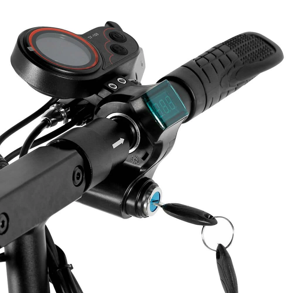 KugooKirin M4 Folding Electric Off Road Scooter 10 Inch Pneumatic Tires 500W Brushless 10Ah Battery Motor 3 Speed Modes Dual Disc Brake Max Speed 45KM/h LED Display 45KM Long Range with Seat - Black 7 KugooKirin M4 Folding Electric Off Road Scooter 10 Inch Pneumatic Tires 500W Brushless 10Ah Battery Motor 3 Speed Modes Dual Disc Brake Max Speed 45KM/h LED Display 45KM Long Range with Seat - Black - Image 5