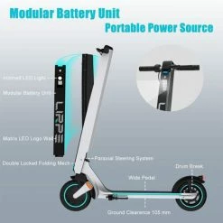 Lirpe R1 Modular Electric Scooter 8.5 Inch Tire 350W Motor 32Km/h Max Speed 36V 7.8Ah Battery 45KM Range APP Control Removable Battery - US -Sports Shop lirpe r1 modular electric scooter us 83b364 1668066992600
