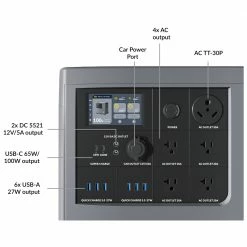Mango Power E Home Backup and Portable Power Station, 3.5kWh LiFePo4 Battery, Max 3000W Output Power, Expand up to 3.5-14kWh Large Capacity, 16 Output Ports, Charging 80% in 1 Hour, App Control, for Home Backup, Emergency, RV, Off-Grid - US Plug -Sports Shop mango power e 3 5kwh portable power station 2b9d8c 1669282092020