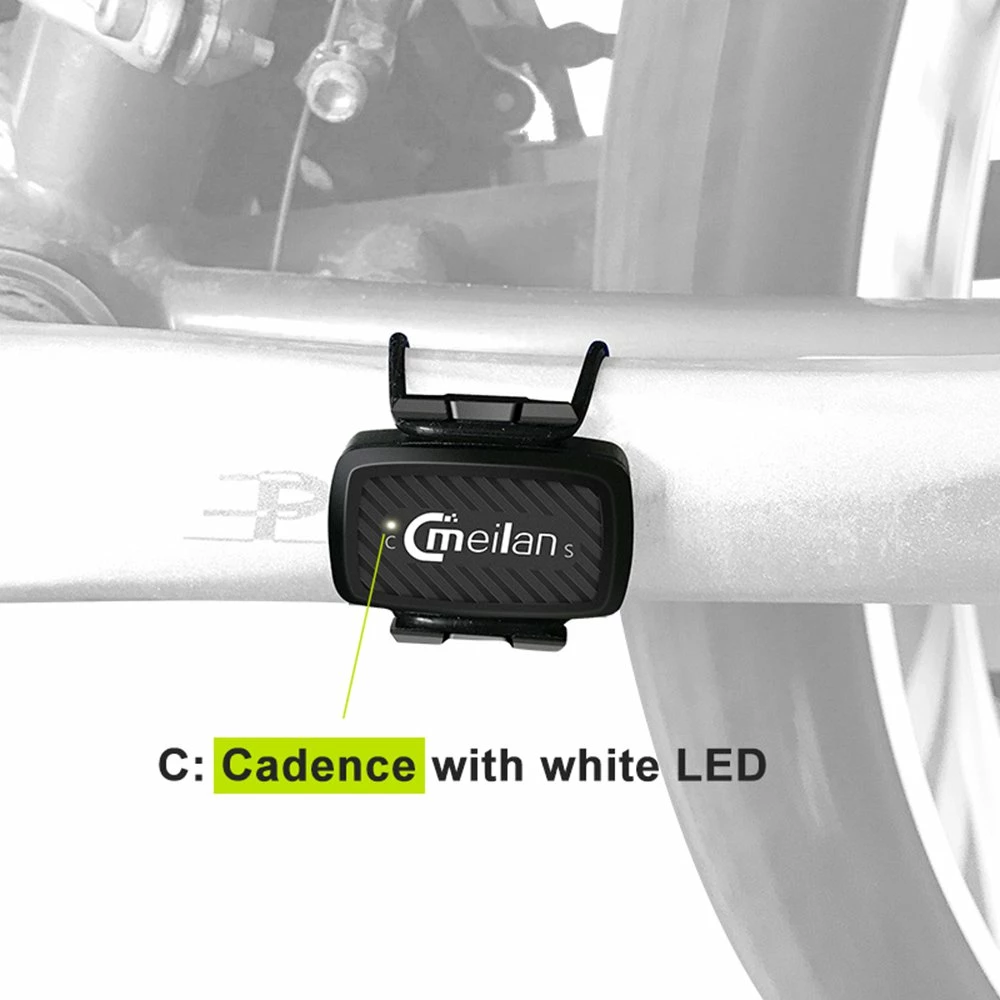 Meilan C1 Bicycle Speed & Cadence Sensor BT4.0 / ANT+ Wireless Connect With LED Light - Black 7 Meilan C1 Bicycle Speed & Cadence Sensor BT4.0 / ANT+ Wireless Connect With LED Light - Black - Image 5