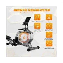 Merax Folding Rowing Machine with Magnetic Tension system LED monitor for fitness Compact folding design - Black -Sports Shop merax folding rowing machine with magnetic tension led monitor 1620800136065