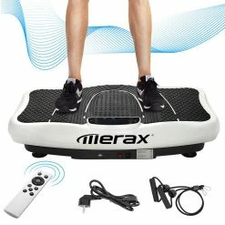 Merax Vibration Plate Trainer Fitness Machine Professional 2D Wipp Vibration With Bluetooth Speaker - White -Sports Shop merax vibratory plate vibration trainer 2d wipp vibration white 1571993752264