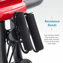 Merax X-Bike Exercise Bike Magnetic Folding Fitness Bike 2.5 kg Flywheel LCD Display For Cardio Workout Cycling Indoor Exercise Training - Black Red -Sports Shop merax x bike magnetic folding fitness bike black 1594370297935