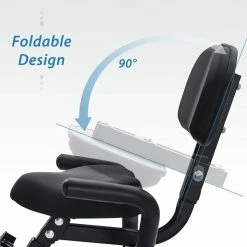 Merax X-Bike Exercise Bike Magnetic Folding Fitness Bike 2.5 kg Flywheel LCD Display For Cardio Workout Cycling Indoor Exercise Training - Black Red -Sports Shop merax x bike magnetic folding fitness bike black 1594370298732