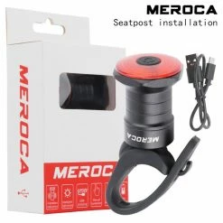 MEROCA WR15 Smart Bike Tail Light Brake Sensing Bicycle Rear Flashlight with 500mAh Battery 7 Light Modes for Seatpost -Sports Shop meroca wr15 bike seatpost smart brake sensing tail light 8bbb13 1653479062741