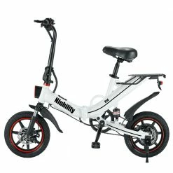 Niubility B14 Electric Moped Folding Bike 14 inch 15Ah Battery up to 100KM Mileage Max 25km/h 400W Motor Double Disc Brake - White -Sports Shop niubility b14 electric mopod folding bike 400w motor white 342955 1662195687481
