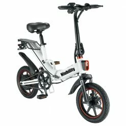 Niubility B14 Electric Moped Folding Bike 14 inch 15Ah Battery up to 100KM Mileage Max 25km/h 400W Motor Double Disc Brake - White -Sports Shop niubility b14 electric mopod folding bike 400w motor white 85286f 1662195687484