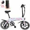 NIUBILITY B16 Electric Moped Folding Bike 16 inch 42V 10.4Ah Battery 40km -50km Mileage 350W Motor Max 25km/h Double Disc Brake Variable Speed System LED Light KMC Chain - White