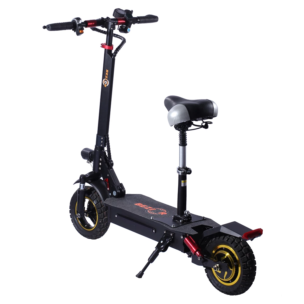 BEZIOR S1 Off-Road Electric Scooter 13Ah Battery 1000W Motor up to 50KM Travel mileage 10 inch Wheel 45Km/h Disk Brake aluminum alloy Body - Black 6 BEZIOR S1 Off-Road Electric Scooter 13Ah Battery 1000W Motor up to 50KM Travel mileage 10 inch Wheel 45Km/h Disk Brake aluminum alloy Body - Black - Image 4