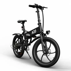 ADO A20 Electric Folding Bike 20 inch City Bicycle 350W Hall Brushless Gear DC Motor SHIMANO 7-Speed Rear Derailleur 36V 10.4Ah Removable Battery 35km/h Max speed up to 60km Max Range IPX5 Double Shock-absorption Aluminum alloy Frame - Black -Sports Shop onebot s6 folding electric bike 250w motor max 25km h black 1623929411255