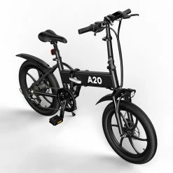 ADO A20 Electric Folding Bike 20 inch City Bicycle 350W Hall Brushless Gear DC Motor SHIMANO 7-Speed Rear Derailleur 36V 10.4Ah Removable Battery 35km/h Max speed up to 60km Max Range IPX5 Double Shock-absorption Aluminum alloy Frame - Black -Sports Shop onebot s6 folding electric bike 250w motor max 25km h black 1623929435585