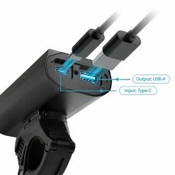 OOLACTIVE YQ-Y20 Bicycle Headlights 5200mAh Battery 1200 Lumes with Battery Indicator - Black -Sports Shop oolactive Y35 Black USB Rechargeable 1200 Lumens Bike Headlight 507085 3