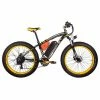RICH BIT TOP-022 Electric Mountain Bike 26'' Tires 1000W Motor 35km/h Max Speed Up To 60km Range Dual Disc Brake LCD Display - Black Yellow