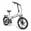 Samebike 20LVXD30 20 Inch Portable Folding Electric Bike 10Ah Battery Shimano 7 speed Smart Moped Bicycle 350W Motor Max 35km/h Aluminum Alloy LED Front Light Adjustable Heights - White -Sports Shop samebike 20lvxd30 folding electric moped bike white 1574132173996