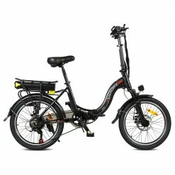 SAMEBIKE JG20 Smart Folding Electric Moped Bike 350W Motor 10Ah Battery Max 32km/h 20 Inch Tire - Black