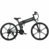 SAMEBIKE LO26 II Smart Folding Electric Moped Bike 500W Motor 10Ah Battery Max 35km/h SHIMANO 21 Gear Pure electric mode 35-40km Max range 26 Inch Magnesium Alloy Rim Wheel - Black