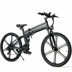 SAMEBIKE LO26 II Smart Folding Electric Moped Bike 500W Motor 10Ah Battery Max 35km/h SHIMANO 21 Gear Pure electric mode 35-40km Max range 26 Inch Magnesium Alloy Rim Wheel - Black -Sports Shop samebike lo26 folding electric moped bike 350w motor max 35km h black 1628326344067