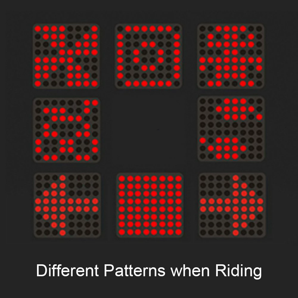 TX129 64-led Intelligent Bicycle Taillight 80 Lumens 1200mAh battery Automatic Direction Indicator Light Infrared Laser - Black 5 TX129 64-led Intelligent Bicycle Taillight 80 Lumens 1200mAh battery Automatic Direction Indicator Light Infrared Laser - Black - Image 3