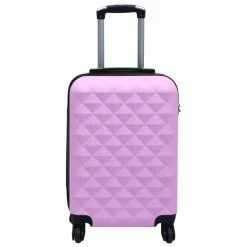 VidaXL Hardcase Trolley Pink ABS -Sports Shop vidaXL Hardcase Trolley Pink ABS 427110 1