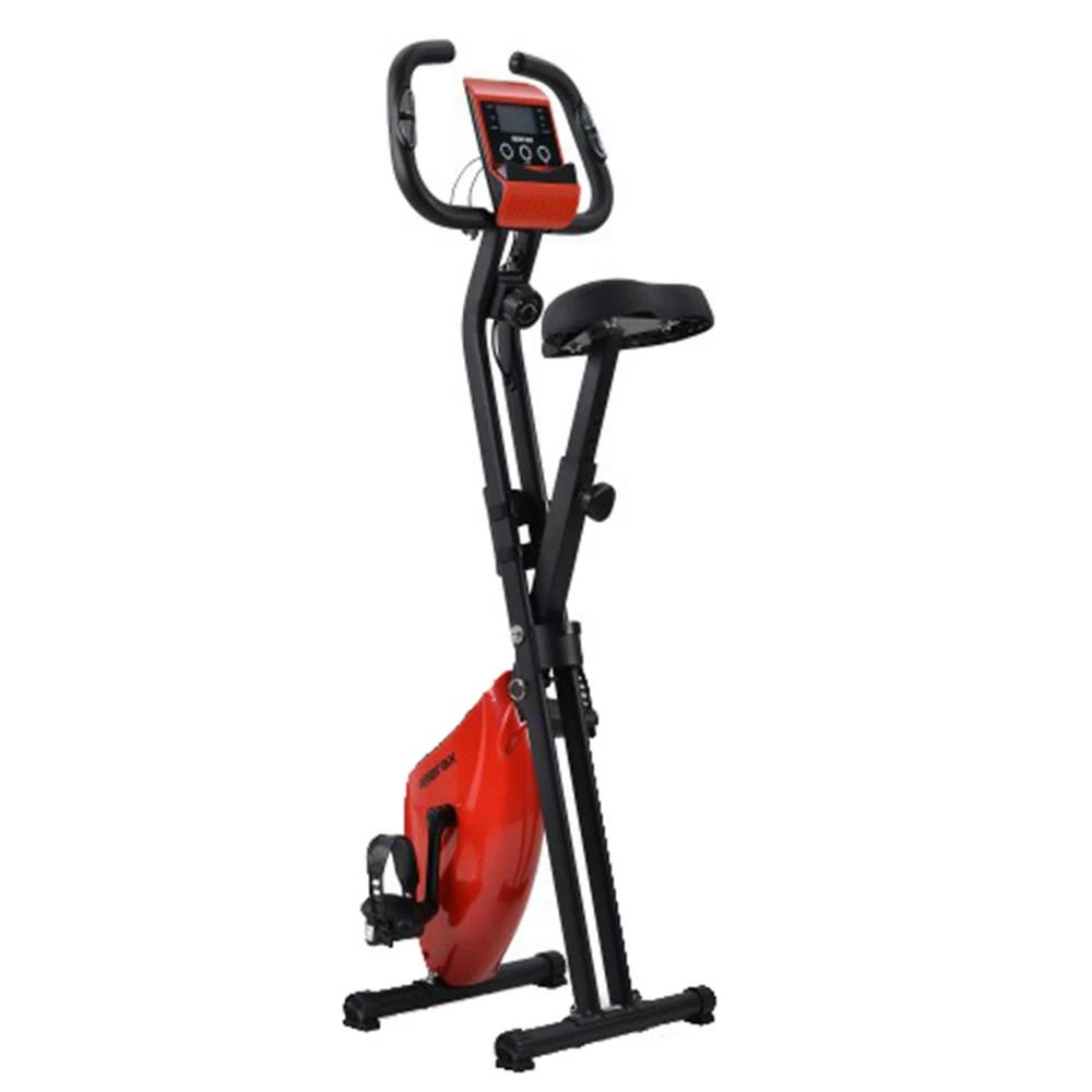 Merax X-Bike Lite Magnetic Foldable Exercise Bike with Padded Seat and LCD Console - Red 4 Merax X-Bike Lite Magnetic Foldable Exercise Bike with Padded Seat and LCD Console - Red - Image 2