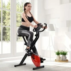 Merax X-Bike Lite Magnetic Foldable Exercise Bike with Padded Seat and LCD Console - Red 13 Merax X-Bike Lite Magnetic Foldable Exercise Bike with Padded Seat and LCD Console - Red -Sports Shop x bike magnetic foldable fitness bike with computer and expander bands 1599464607464