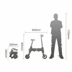 HIMO H1 Portable Folding Two-Wheel Electric Bicycle 30KM Endurance A3 Paper Size Safe And Comfort - Gray -Sports Shop xiaomi himo h1 portable folding two wheel electric bicycle 1574132602635