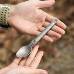 Xiaomi NEXTOOL Outdoor Titanium Alloy Fork Spoon Tableware Set - Silver -Sports Shop xiaomi outdoor nextool titanium alloy fork spoon tableware set silver 1571995493405