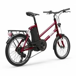 YADEA YT300 20 inch Touring Electric City Bike 250W OKAWA Mid Drive Motor SHIMANO 7-Speed Rear Derailleur 36V 7.8Ah Removable Battery 25km/h Max speed up to 60km Max Range LED Headlight - Red -Sports Shop yadea yt300 20 inch touring electric city bike white 1623926428641