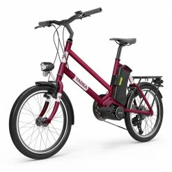 YADEA YT300 20 inch Touring Electric City Bike 250W OKAWA Mid Drive Motor SHIMANO 7-Speed Rear Derailleur 36V 7.8Ah Removable Battery 25km/h Max speed up to 60km Max Range LED Headlight - Red -Sports Shop yadea yt300 20 inch touring electric city bike white 1623926446674
